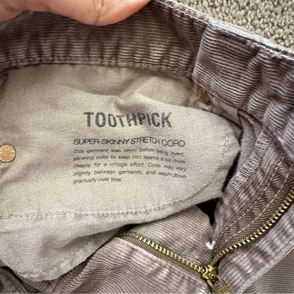 J. Crew Women's Toothpick Super Skinny Stretch Corduroy Ankle Zip Pants Size 30 - Picture 11 of 11